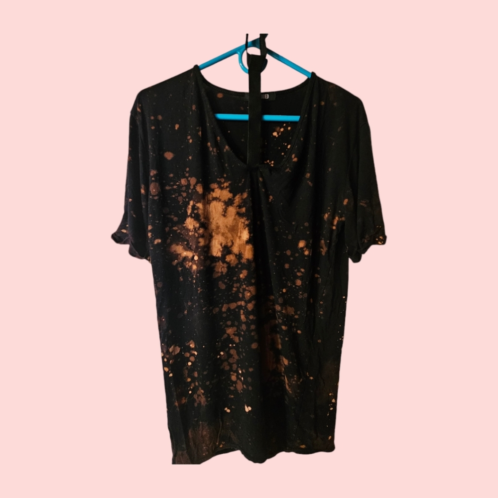 🖤 Missguided Bleach Design Top With Choker 🖤